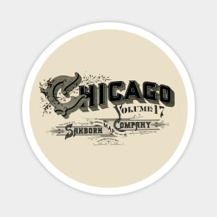 Chicago Sanborn Map Magnet